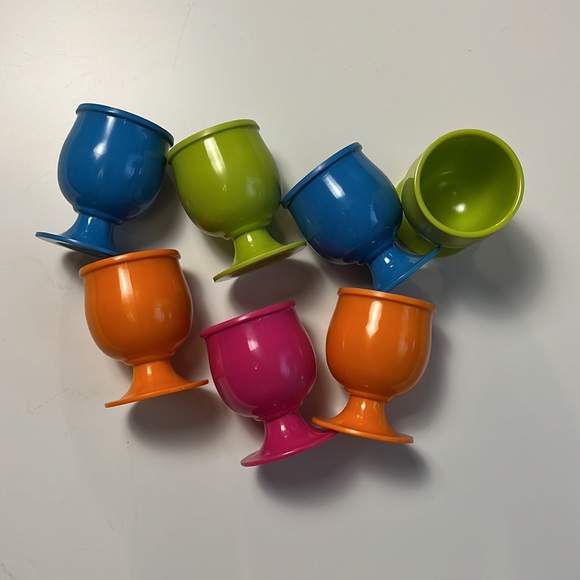 Set of 7 Multi-Colored Egg Cups - Picture 3 of 3
